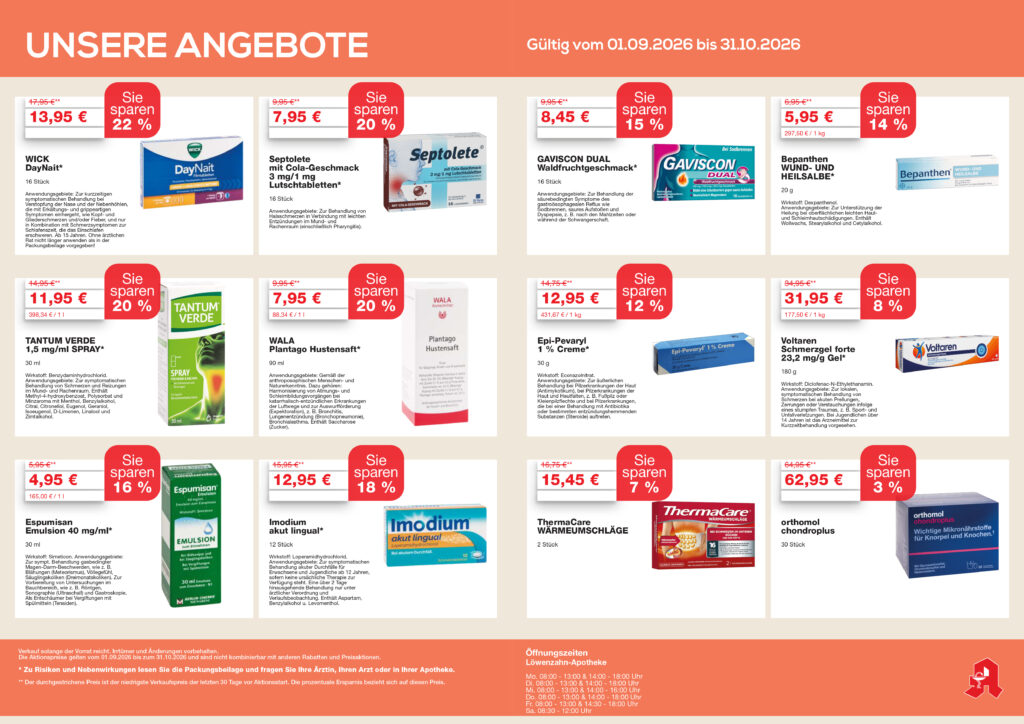 05_W005836_HERBSTVIREN-GESCHTZT_Flyer_0044547-2 Auflistung der Angebote die von September bis Oktober gültig sind.